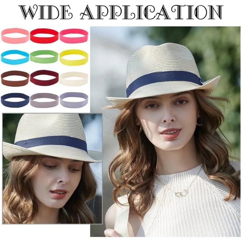 帽子材料　スイスブレード　ダスティピンク5mm  スイス製 12 Colors Stretchable Hat Band Ribbon 12pcs Elastic Hat Band