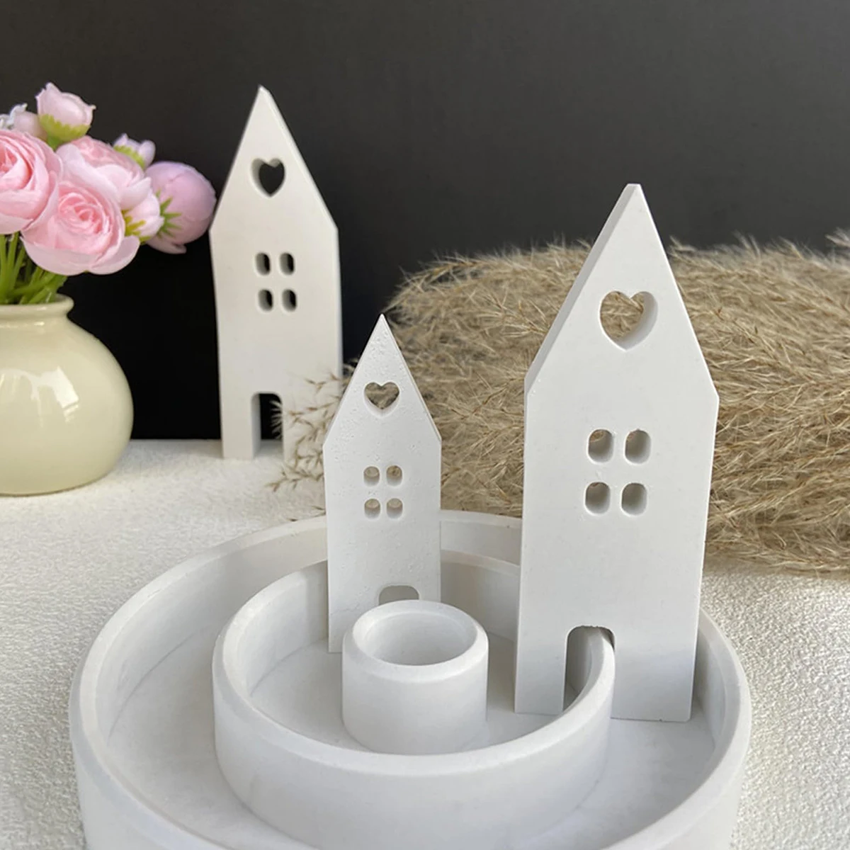 Silicone Moulds Candle Moulds for Casting House shape Epoxy Resin Moulds House Silicone Mould for Soy Wax Candles Soap Soap Molds Kit