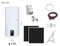 Chauffe-eau solaire intelligent 100L pour usage domestique, camping-car et hôtel, réservoir intérieur en titane, haute efficacité énergétique, contrôlé par application 4