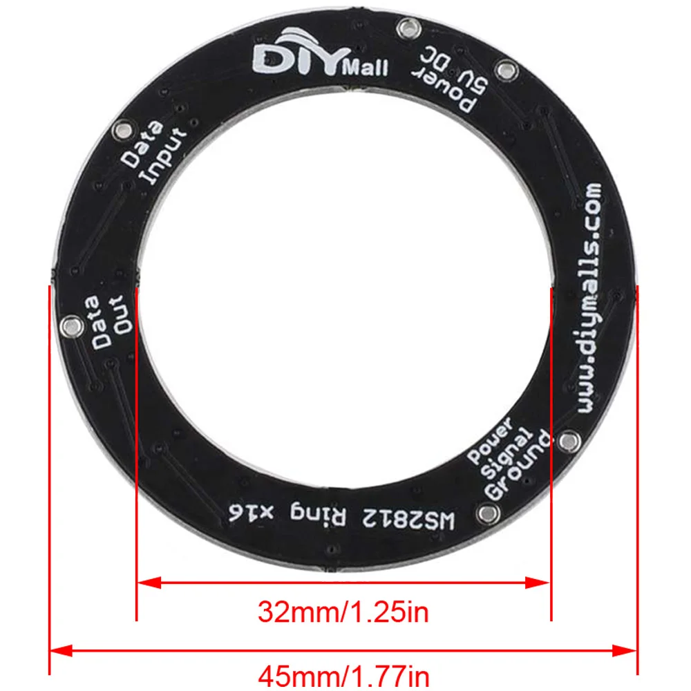 7 12 16 24 Bits WS2812 RGB LED Ring 5050 RGB LED Ring Lampe Licht mit integrierten Treibern für Arduino DIY Kit – Detail 9