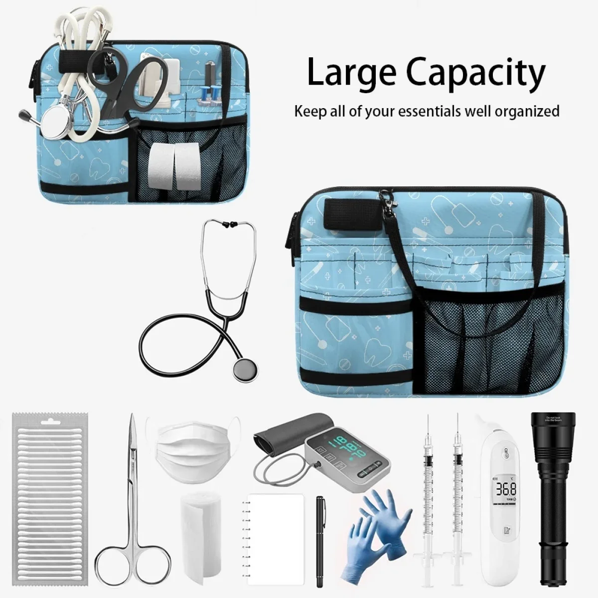New Adjustable Emergency Supplies Belt Organizer Multiple Pockets Nurse Tool Waist Bag Medical Organizer Pouch  Print on Demand