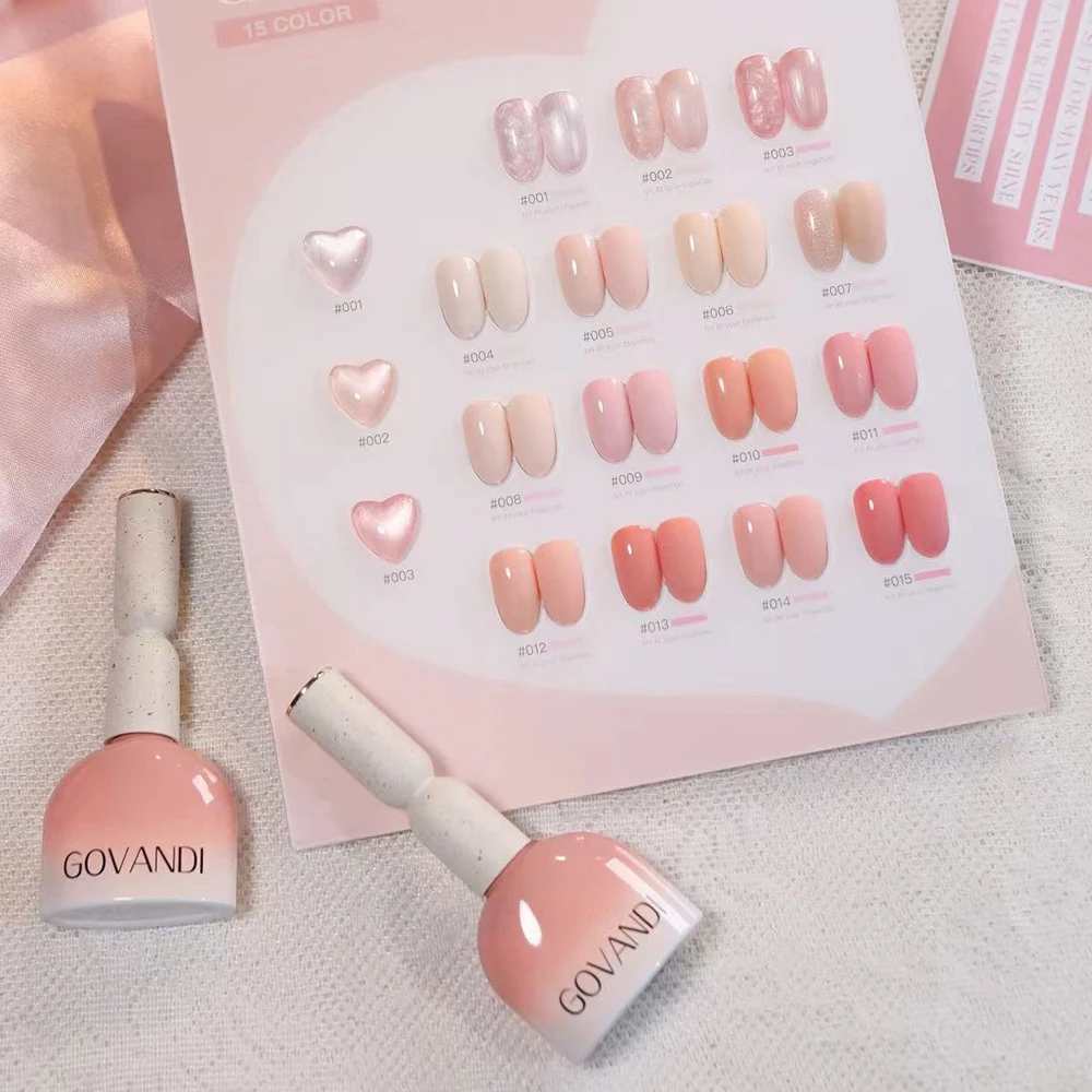 High Quality Korean Gel Polish Set Autumn  Winter Color Gel Kit Nail Salon Wholesale Marnicure Soak Off UV LED Nail Varnish Set 6