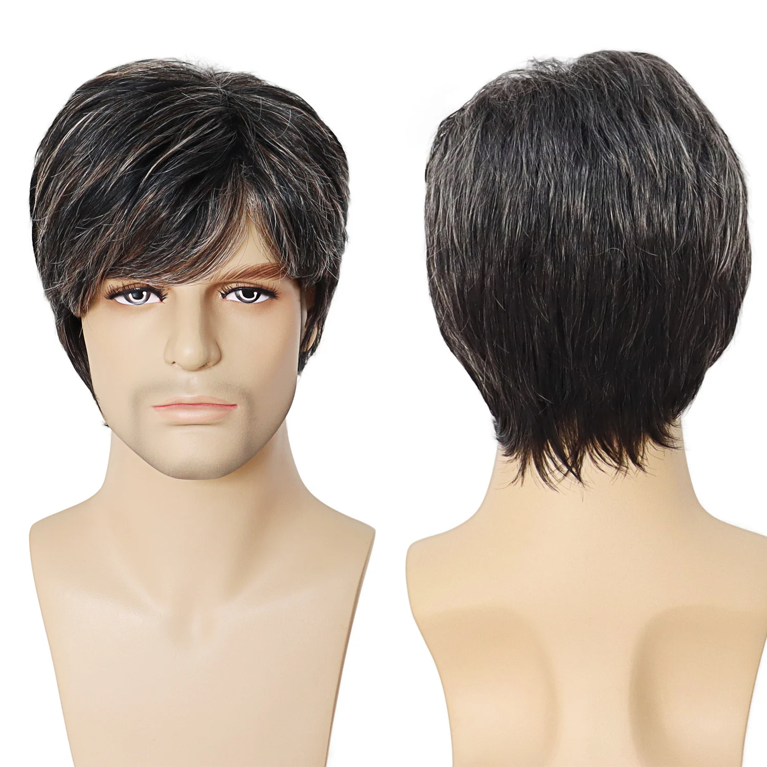 Amazon aokiya blonde mens wig short straight synthetic hair wigs