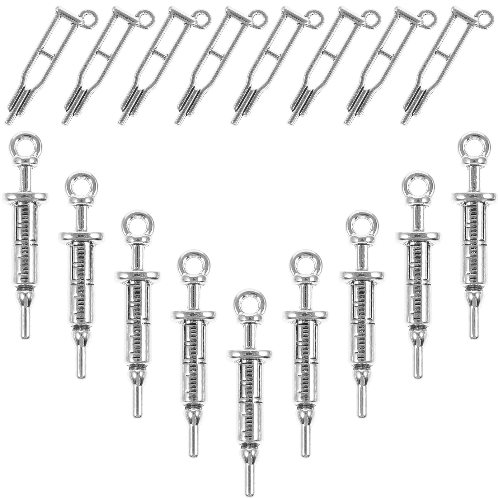 

20 Pcs Medical Keychain Rings Ornaments Gift Tags Party Supplies Doctor Charms Metal Decoration Miss Hanging