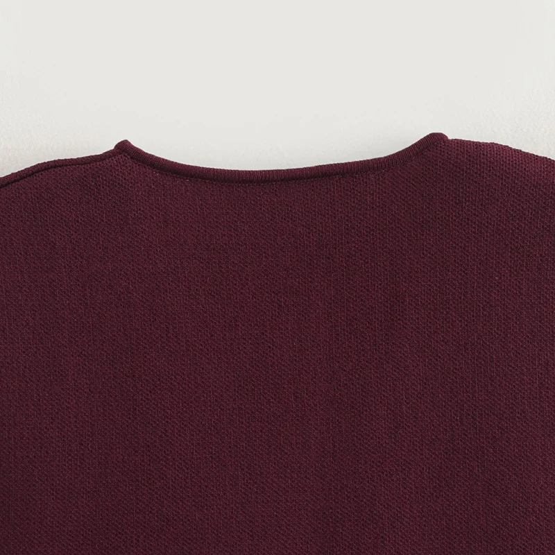 Fashion Single Breasted Knitted Vest Top Women Wine Red V-Neck Sleeveless Sweater Tank Female Autumn Chic Lady Knitwear New