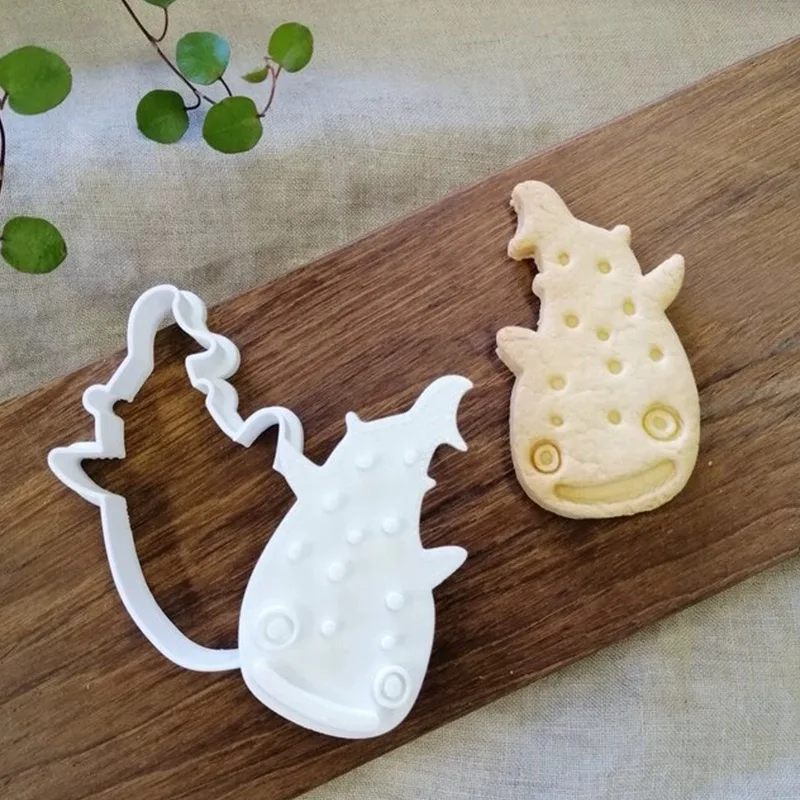 DIY Ocean Animals Cookie Cutters With Plunger Stamp Plastic Baking Mold Fish Whale Starfish Turtle And More Shape Biscuit Molds cookie cutter cookie mould