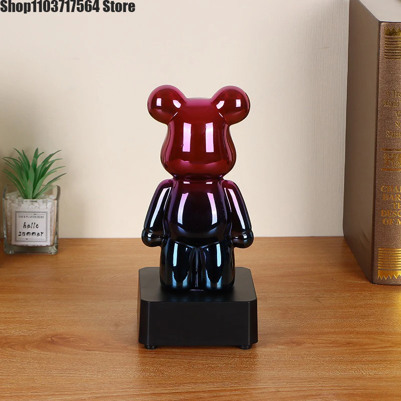 

Violent Bear colorful Bluetooth remote control speaker 3D creative glass nightlight atmosphere gift dazzling light