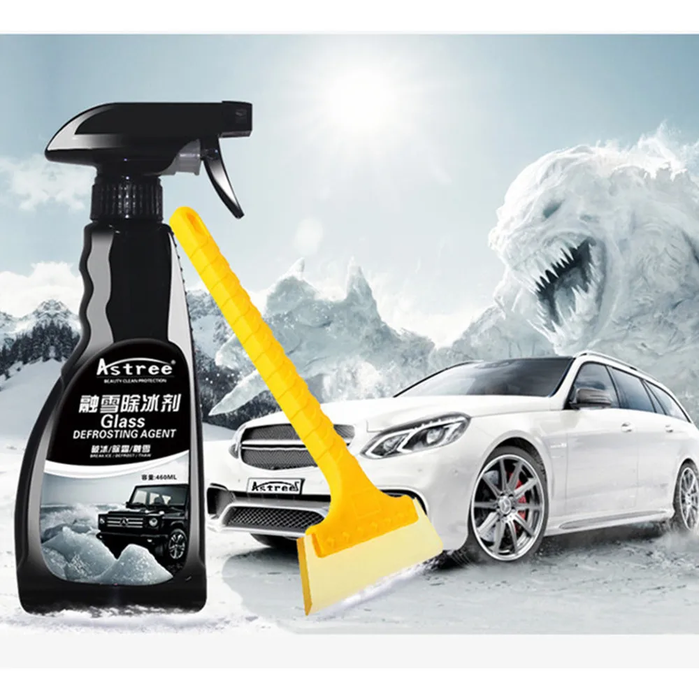 460ml Auto Fenster Eis Entferner Spray Winter Schnee Schmelzen Mittel  Windschutzscheibe Glas Enteisung Entfernen Saubere Auto Pflege Zubehör -  AliExpress