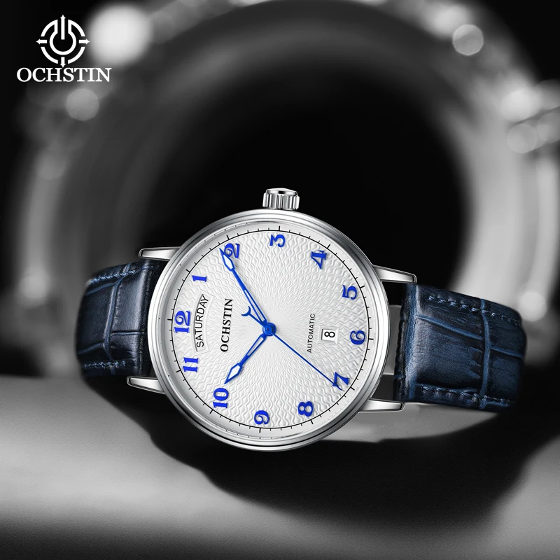 OCHSTIN Gift For Men Luxury Automatic Mechanical Watch Luminous Needle Calendar Week Display Multi-functional Mechanical Watch