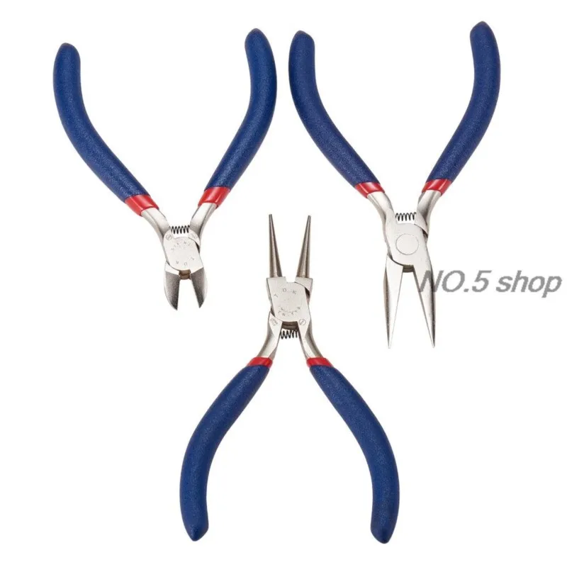 

Новинка 50 # стальной синий 3 набора плоскогубцев Сделай Сам ювелирные изделия оборудование инструменты