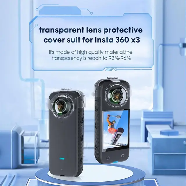 Nazaz Protecteurs De Lentille Panoramique Compatible Avec Insta360 X3, Protection D'objectif Panoramique, Anti-Rayures Et Anti-Poussière, Facile à Installer