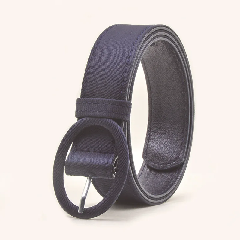 Children's PU Pin Buckle Belt Girls Simple Multi-coloured Versatile Dress Jeans Decorative High Quality Canvas Fabric Thin Belt