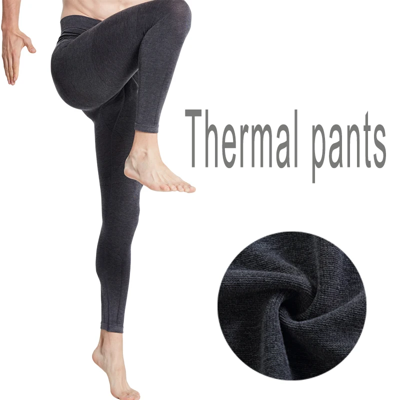 

Men Thermal Sleep Bottoms Pants High Waist Thin Elastic Underwear Seamless Warm Sleepwear Pajama Trousers Loungewear Shapewear