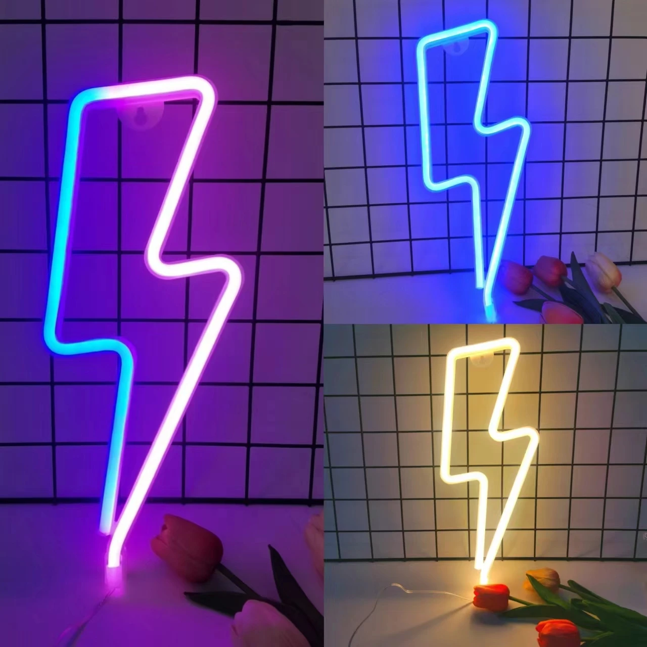 1pc, cool neon light battery/USB power supply, game room bedroom party, wedding girl boy room decoration light, birthday gift 2