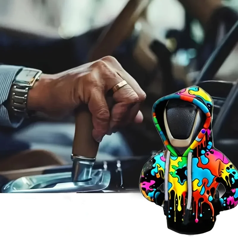 4Optional-Colorful hooded car gear shift knob cover Polyester dustproof accessories Exclusive Gifts for Car Enthusiasts