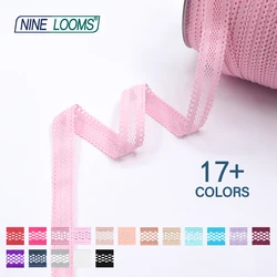 NINE LOOMS Picot Loop Mesh Lace Trim Elastic 5/8