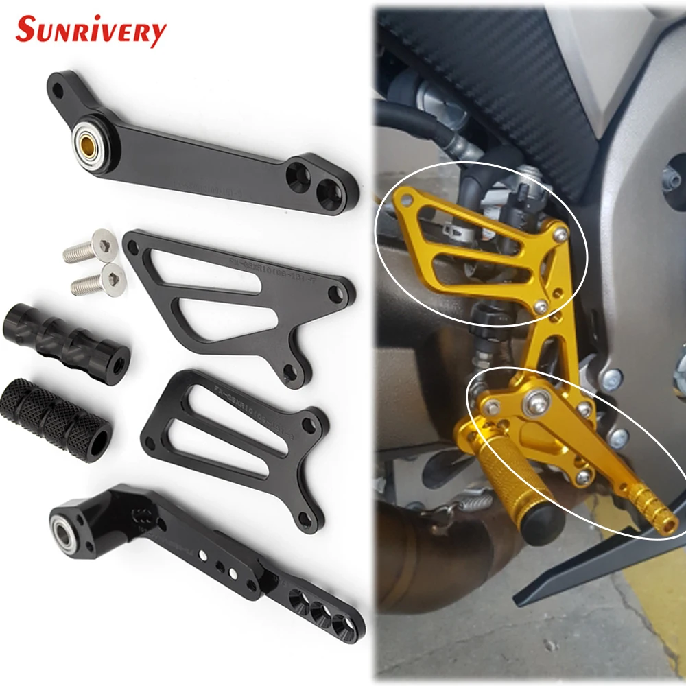 

Footpeg Foot Peg Pedal Aluminum Brake Gear Shift Shifter Levers + Wings For Suzuki GSXR1000 2009-2016 2015 2014 2013 2012 2011
