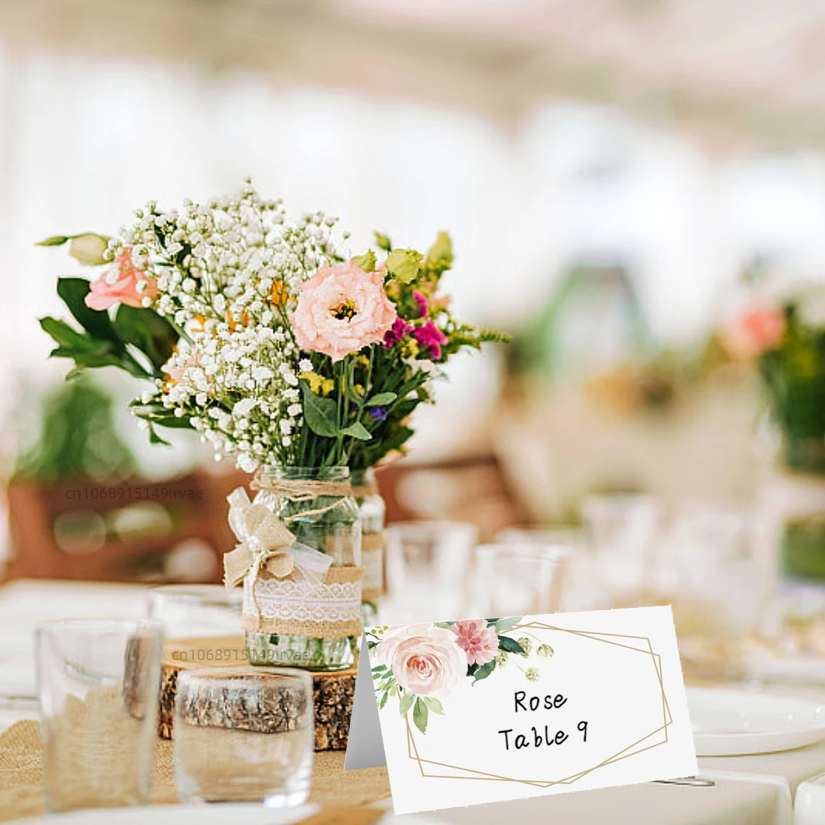 20/50/100pcs Printed Flowers Wedding Seating Number Table Card Name Place Cards Christmas Birthday Party Greeting Card