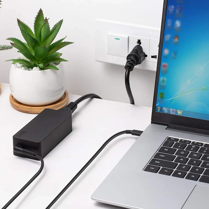 65W 45W 20V 3.25A USB C 인터페이스 전원 어댑터 (레노버 씽크패드, HP 요가, 델, 아수스용) 충전 타입 C 노트북 충전기