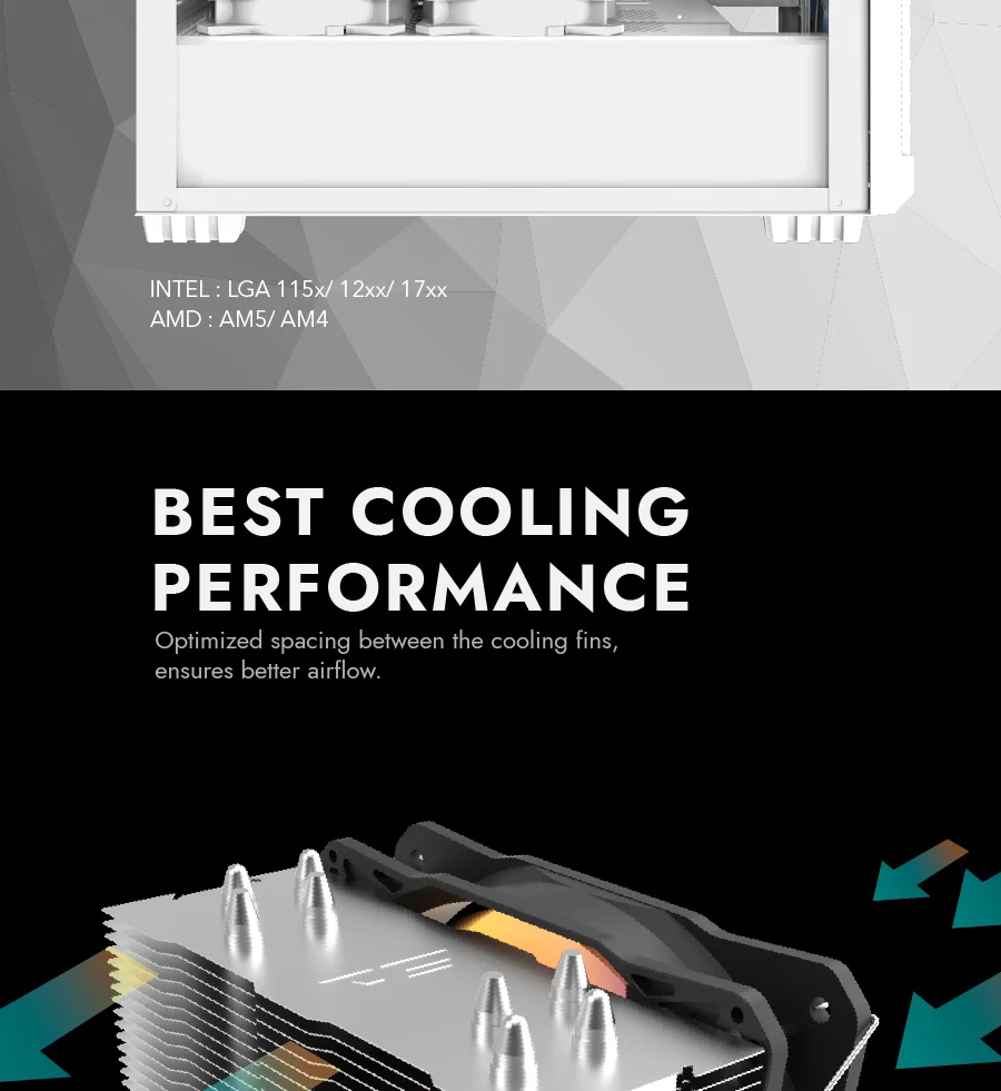 Darkflash Z4 Rgb 4 Heat Pipes Tower CPU Cooler 5V 3 Pin 4 Pin PWM Heatsink Air Cooler for Intel LGA 115X 1200 1700 AM4 AM5 17 Sb54814b5bd0f450890bc4ab7e16e9a18I