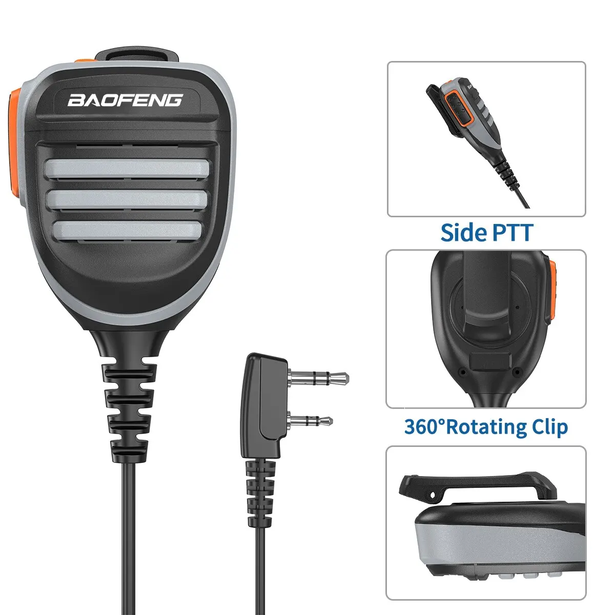 Baofeng UV K5 Microphone Speaker MIC walkie talkie microphone For Baofeng UV 5R 82 888S 21 17 GPS 13 16 18 S9 Quansheng K5 5R Plus Walkie Talkie