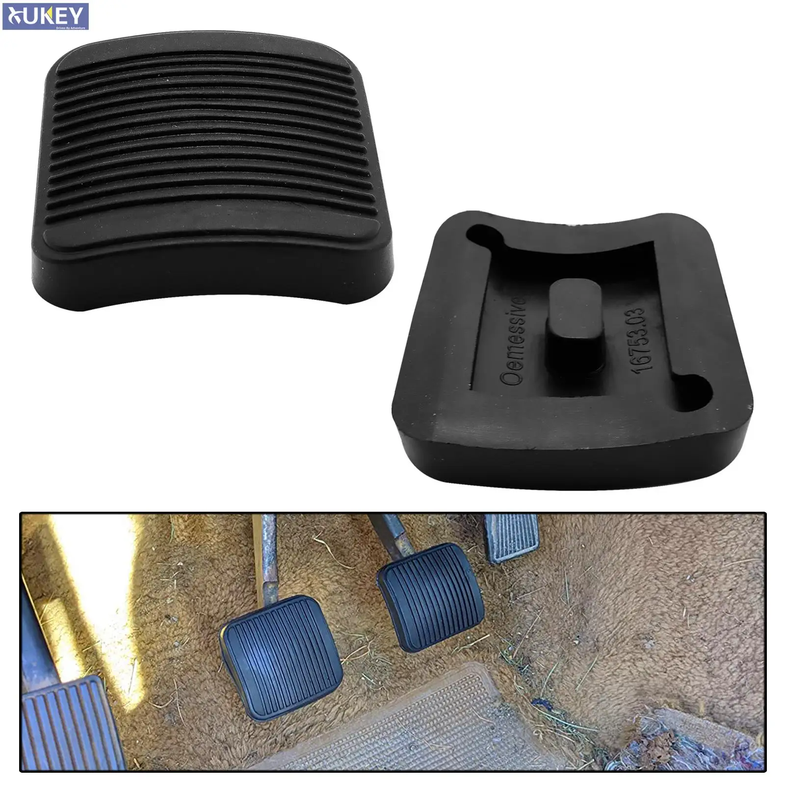 Pedal Pad 948758 16753.01  fits 57–86 Jeep CJ3B, CJ5, CJ6, CJ7, CJ8, SJ, J-Series main image 0