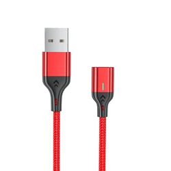 Magnetic USB Cable 3A Type C Fast Charging Cord with Quick Charge Capability - 1m (Only Cable Red)