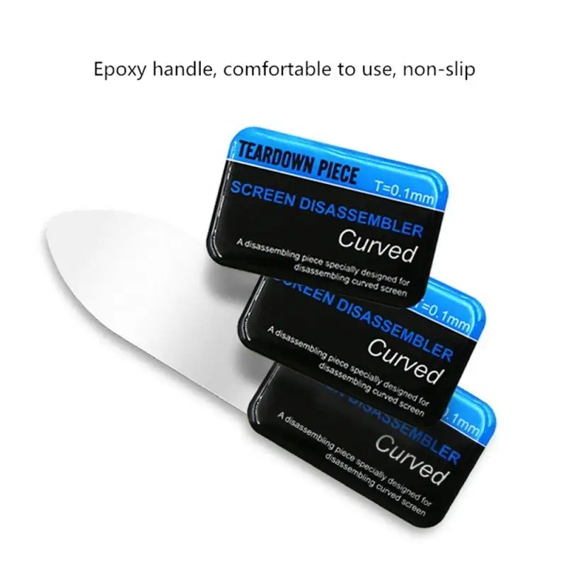 Mobile phone repair tools Phone Curved LCD Screen Spudger Opening Pry Card Ultra Thin Flexible Disassemble Steel Metal