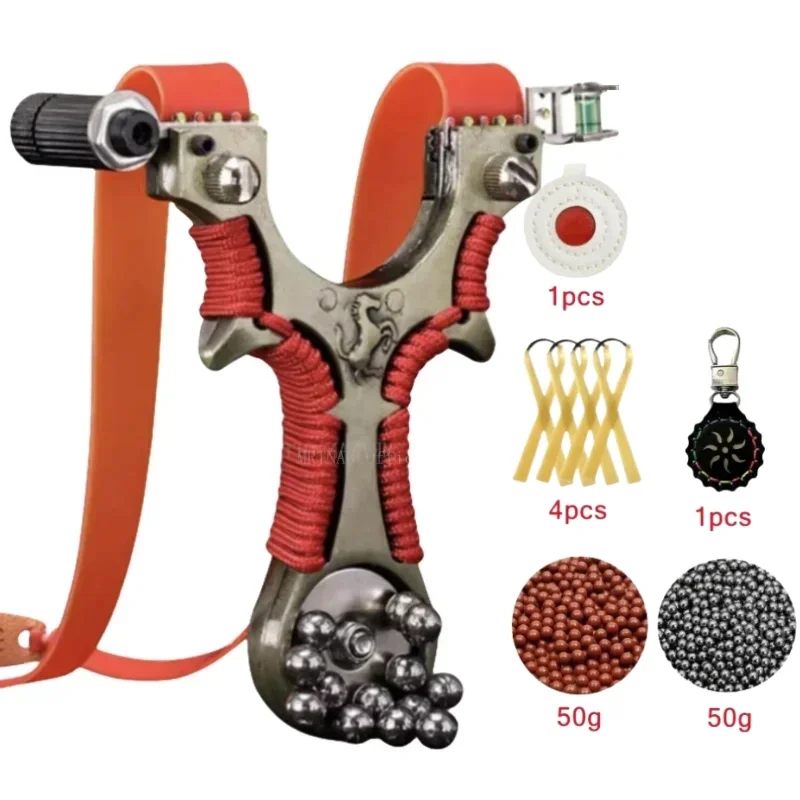 

Высококачественная профессиональная Рогатка из сплава для стрельбы на открытом воздухе, Резиновая лента, мощная охотничья катапульта, игровой инструмент для стрельбы
