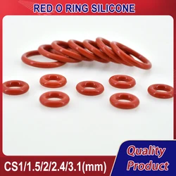 Red Silicone O - Ring Gasket Set - Food Grade Waterproof Sealing Washers - OD 6mm CS1mm (10Pcs)