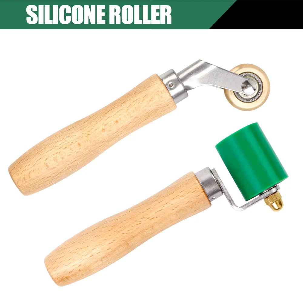 40-mm-Silikon-Handrad, 6-mm-Messing-Druckrolle, manuelles Schweißwerkzeug, hochtemperaturbeständige Druckrolle, Bodenschweißen, geeignet für PVC/TPO/EPDM-Materialien. – Detail 2