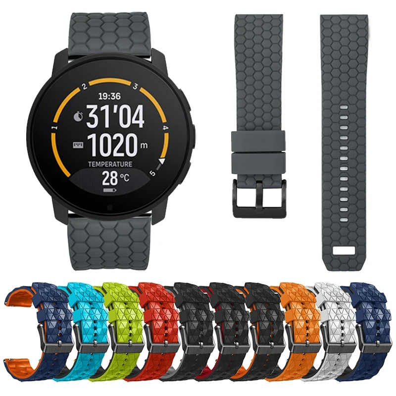 Para SUUNTO 9 Peak Correa de reloj de silicona con cierre magnético  plegable de 22 mm (azul)