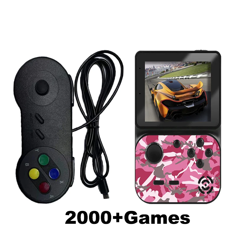Retro Built In 10000+Games Mini Handheld Game Console Rechargeable 3inch HD Screen Kids TV Video Game Player For 5 Platforms 