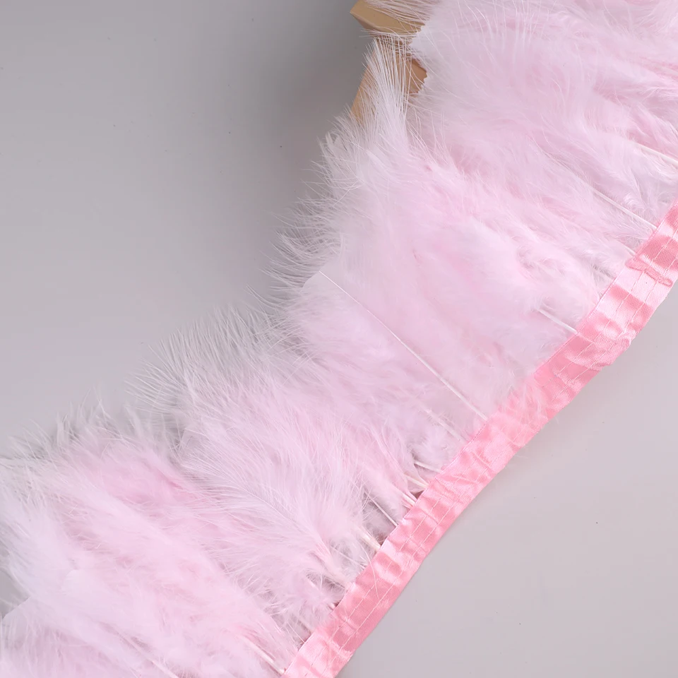 10Meters Marabou Feather Fringe Ribbon Turkey Feathers Trims for Wedding feather Dress for Decoration Sewing Crafts Wholesale