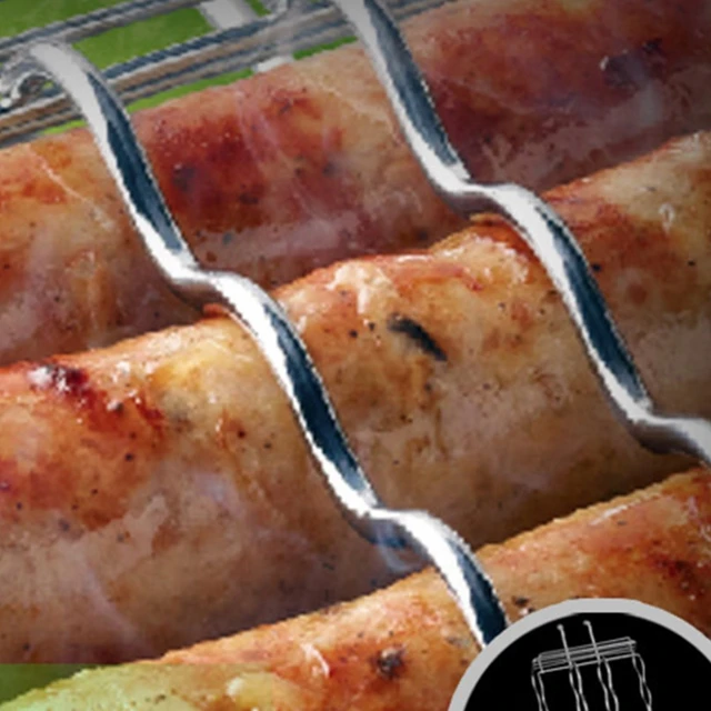 Grillkosár Rozsdamentes Acél Grillező Szerszám Tartozékok Állvány Hot Dog Zöldség Hús Steak Garnélarák Kabob Tartó - Image 5