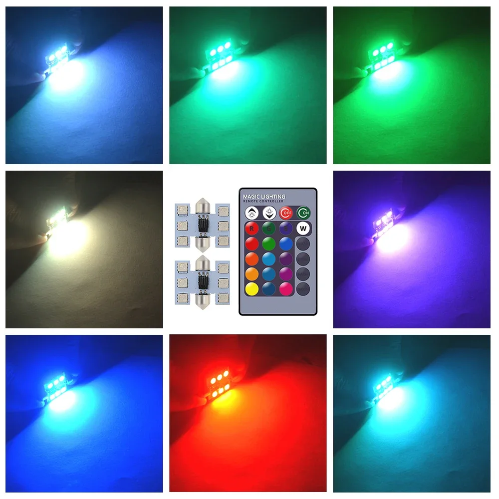 ڵ    LED ȯ ,  õ, Ʈũ , RGB 6SMD   佺  , C5w, 2 