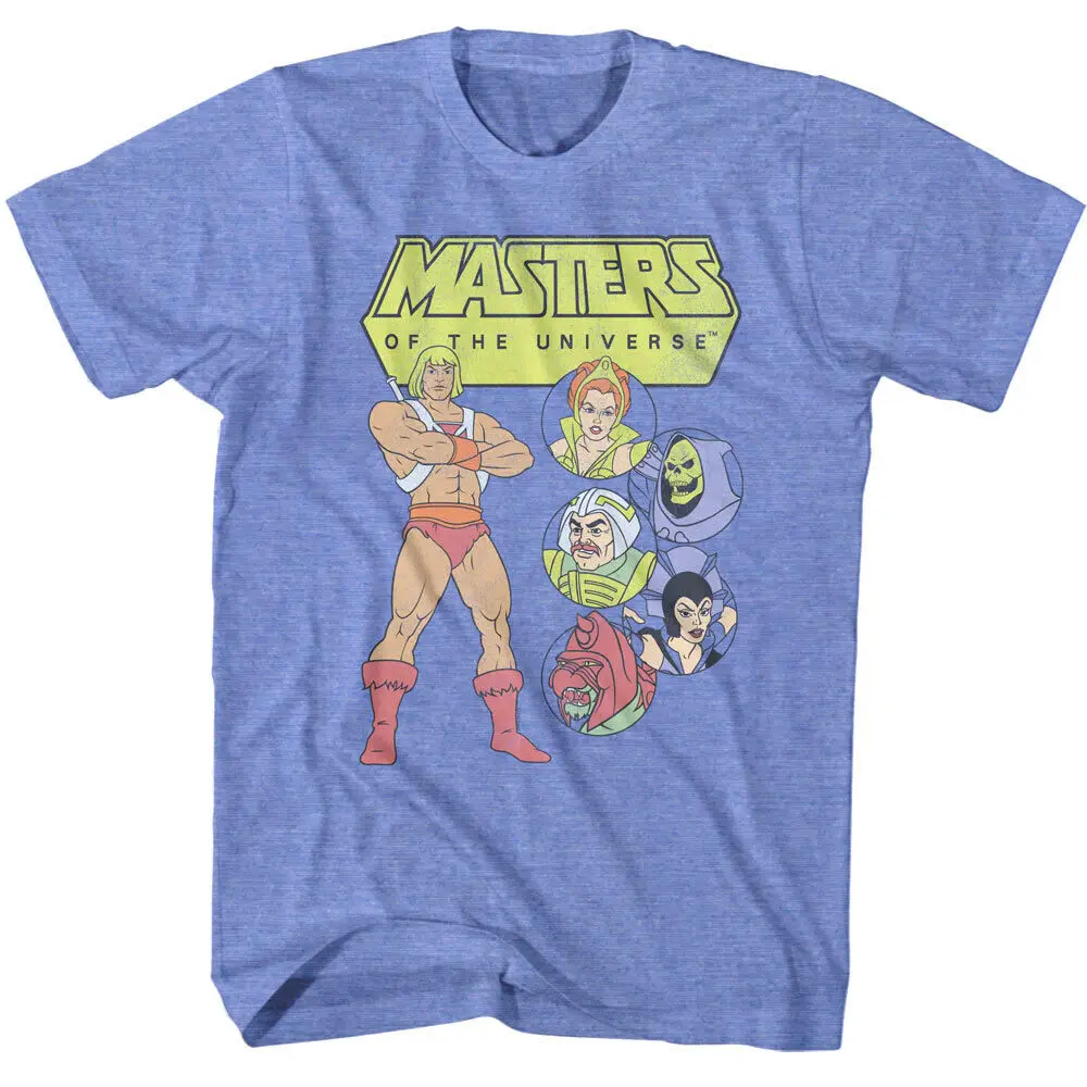 T-Shirt Da Uomo He-Man And Friends Masters Of The Universe Skeletor Teela Man-At-A