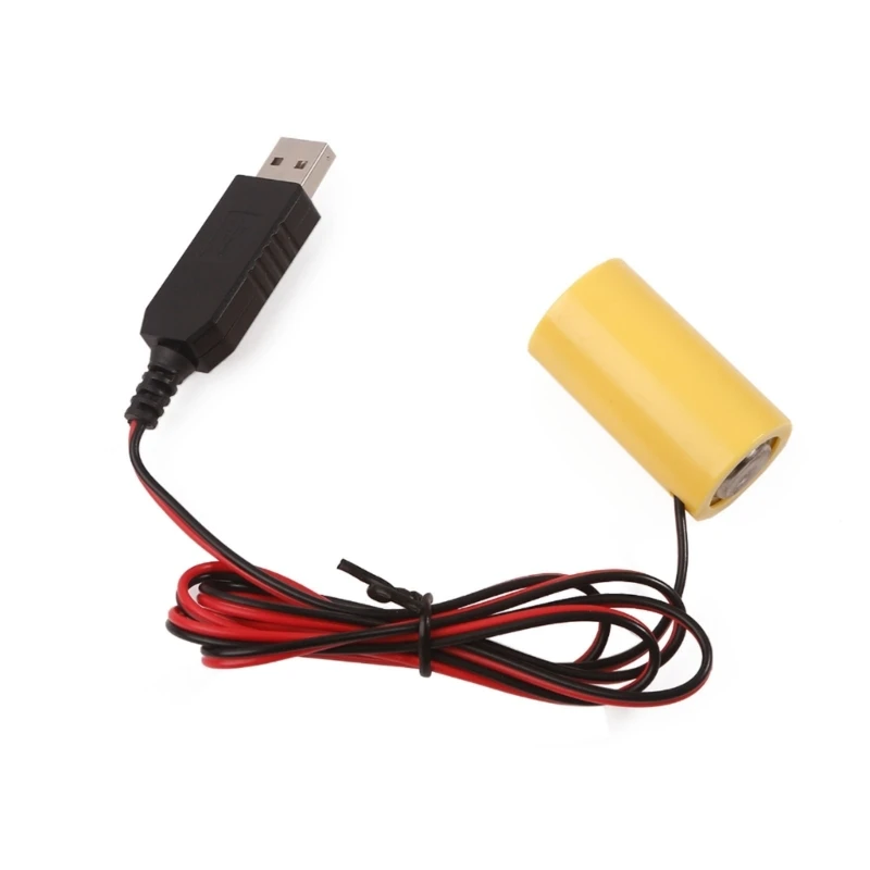 E9LB LR14 C 배터리 제거기 USB 전원 공급 장치 케이블 LR14 C 배터리 4개 교체 1.5V 배터리 4개 교체
