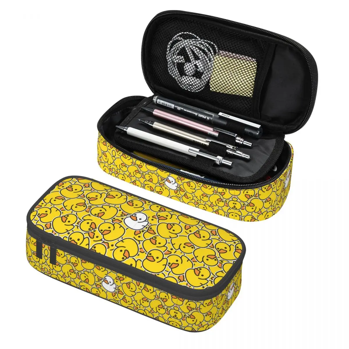 Cute Yellow Classic Rubber Duck Pencil Cases for Girl Boy Large Capacity Pencil Bag Stationery