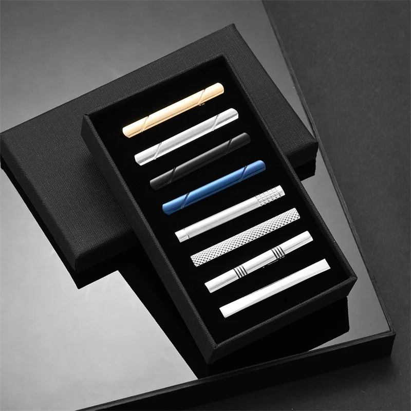 7/8/10 PCS Tie Clip Set With Gift Box Wedding Guests Gifts Metal Man Shirt Cufflinks Men's Gift For Husband Luxury Jewelry 7/8/10 PCS Tie Clip Set With Gift Box Wedding Guests Gifts Metal Man Shirt Cufflinks Men's Gift For Husband Luxury Jewelry