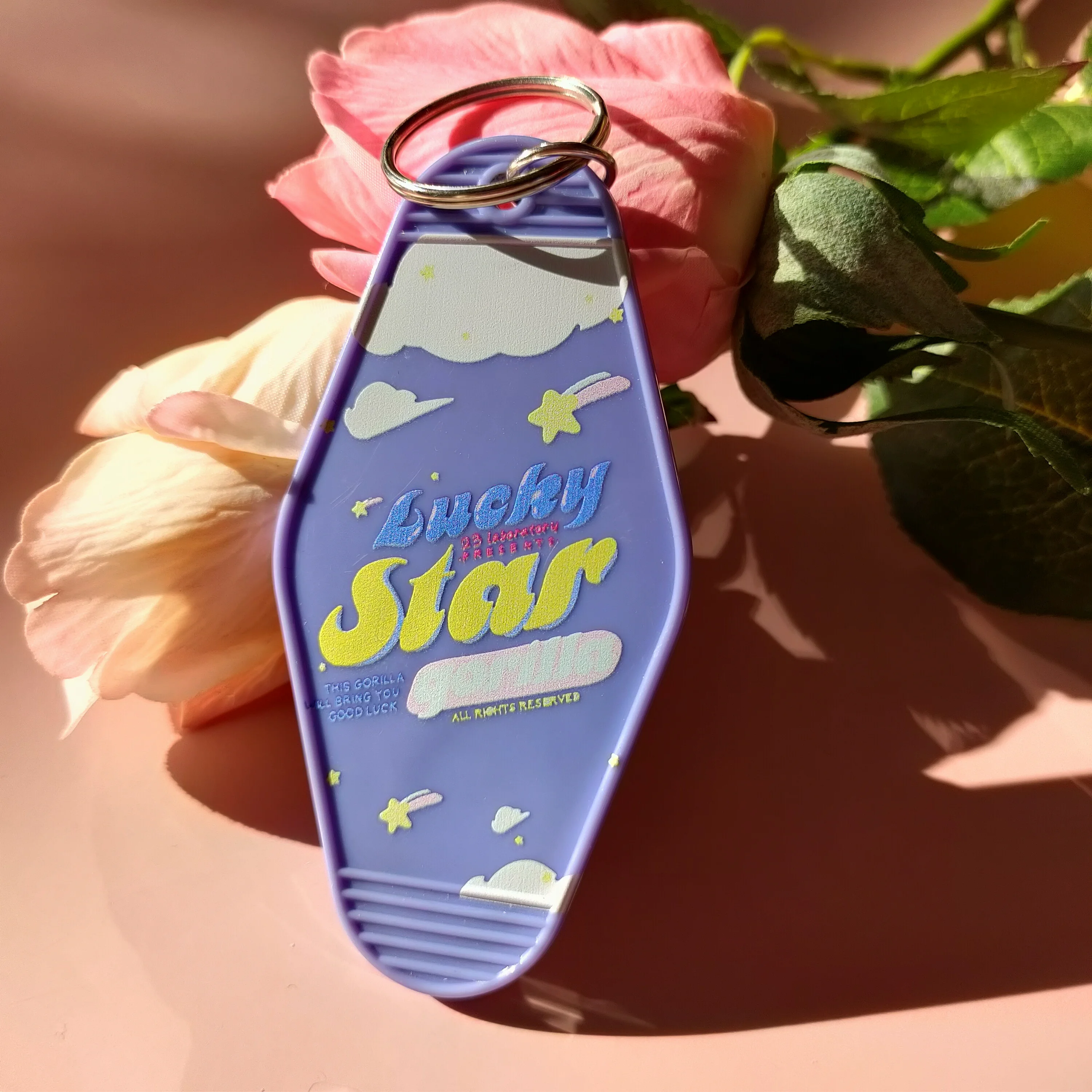 

Custom Logo Printing motel Couples Keychain Plastic Retro Motel Keychain Made