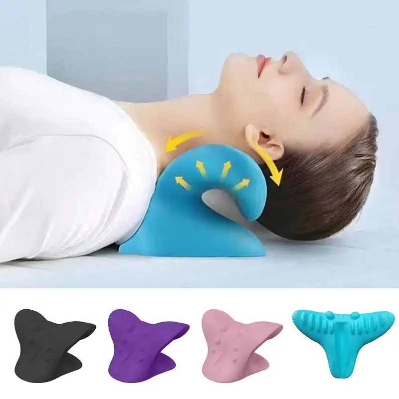 

Neck Shoulder Stretcher Relaxer Chiropractic Cervical Massage Pillow Cervical Massage Pillowge Ache Relief Neck Support