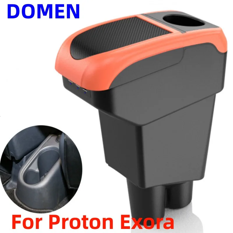 

NEW For Proton Exora Armrest Box Special modified interior accessories for the central armrest box Large Space Dual Layer USB