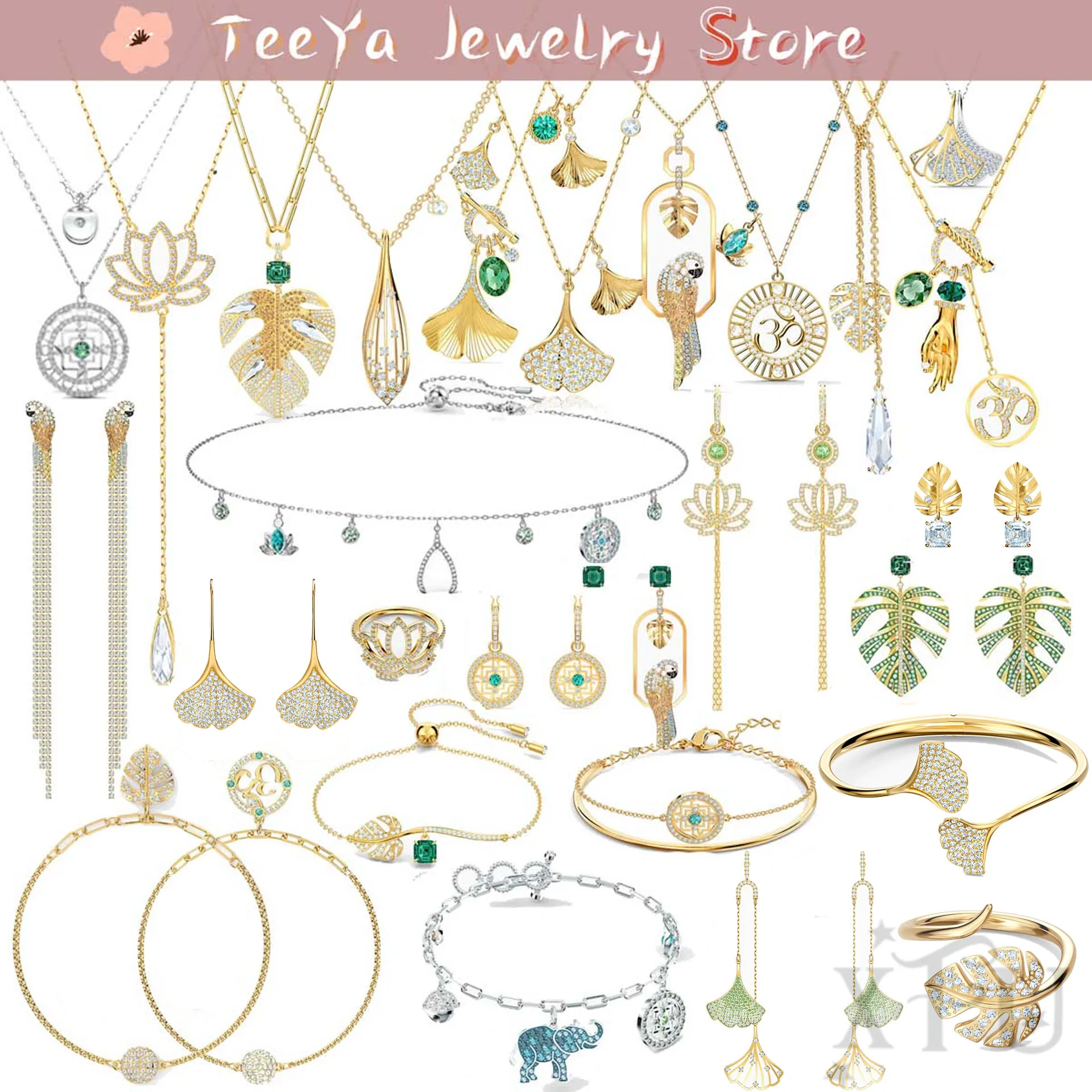 

2024 Original Christmas Gift Fine Jewelry Set Mandala Symbol Charms Lotus Pendant Necklaces Earrings Bracelets XFU for Woman