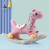 Babyinner 2-in-1 Baby Rocking Horse and Slide Multi-functional Children's Swing Rocking Chair Kids Playground Home Toys Gifts 1