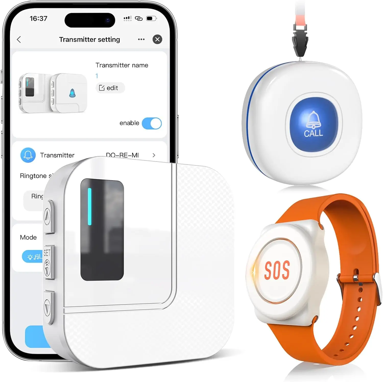 Sistema de buscapersonas para cuidadores con conectividad a la app