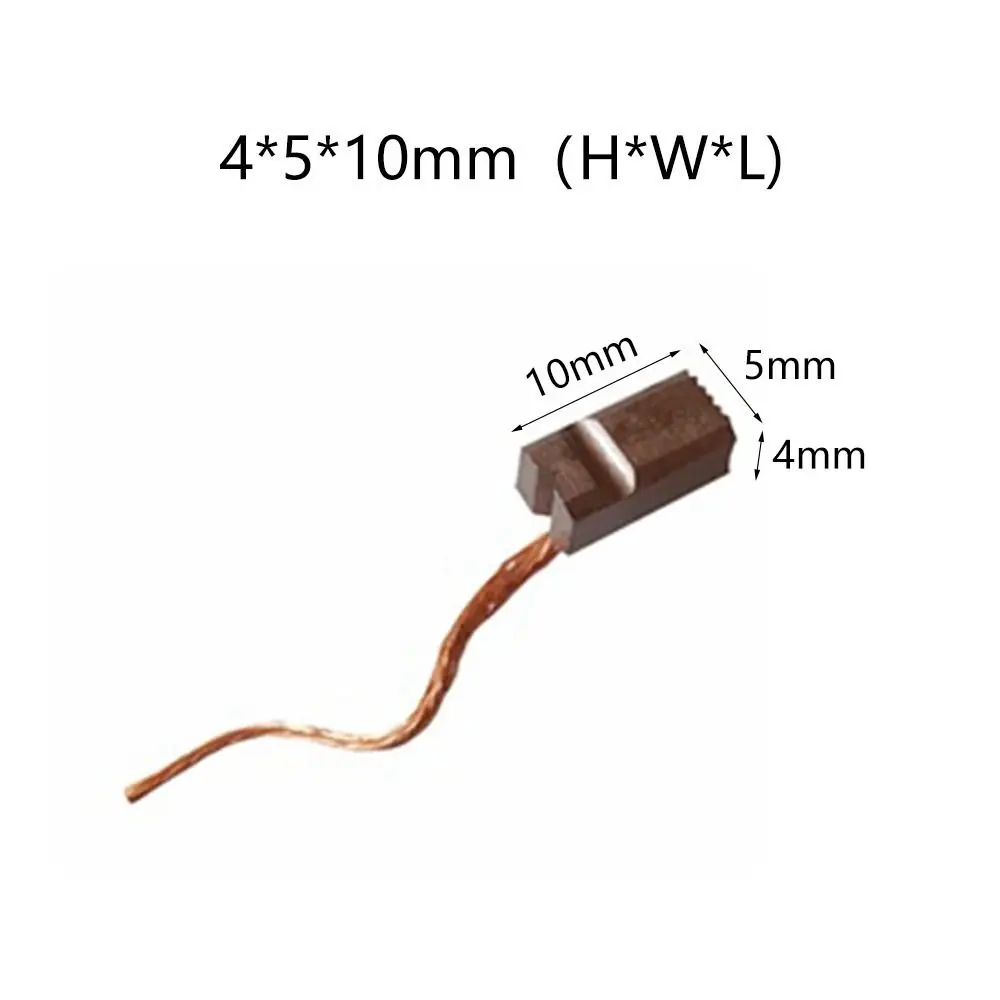 10Pcs 4*5*10mm Carbon Brushes DC Motor Generic Brush Replacement Leads Generator For DC12-24V Electric Motor Hand Tool Parts
