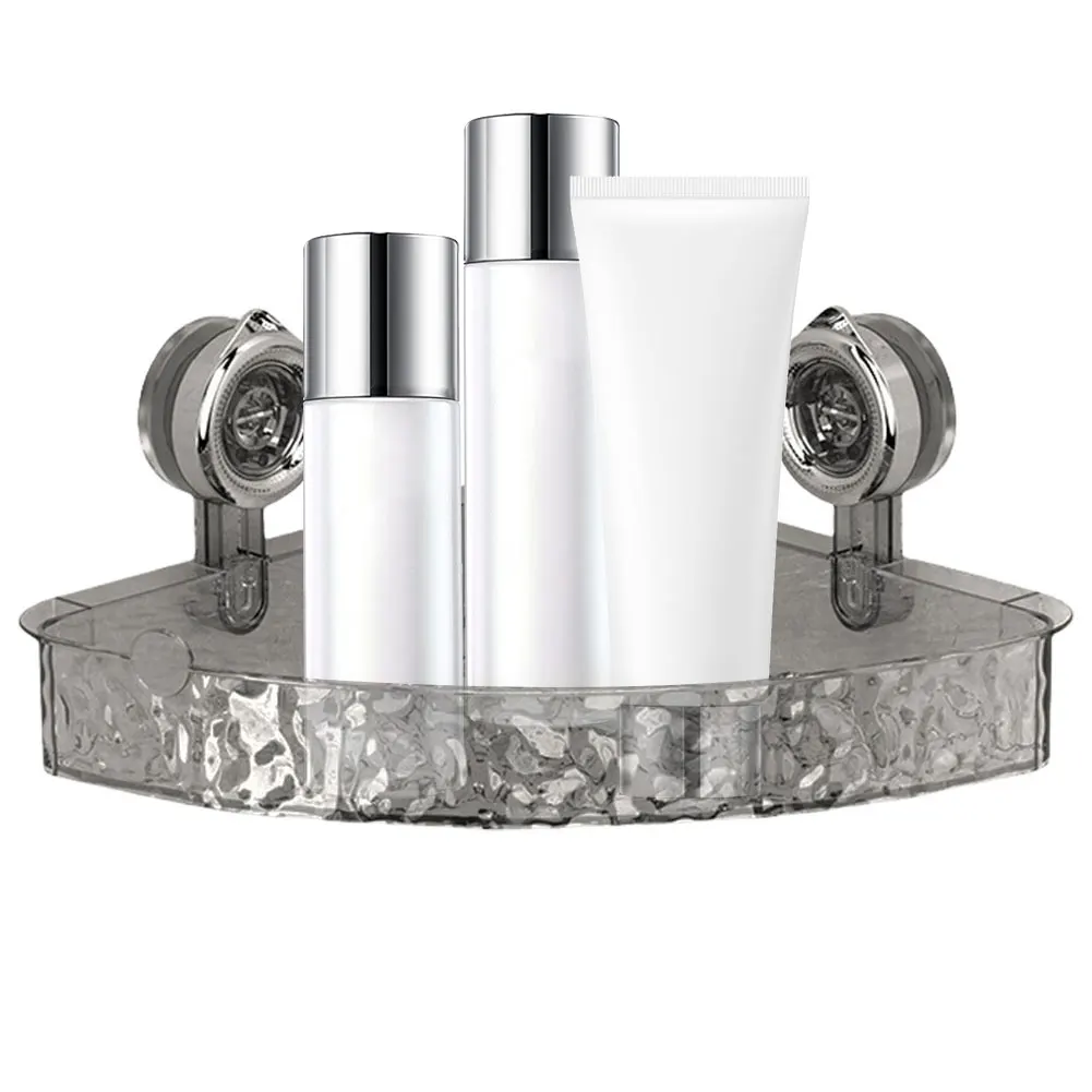 Suction Cup Bathroom Storage Shelf No Drill Storage Basket Multifunctional Shower Organizer Rack Floating Shelf for Bathroom