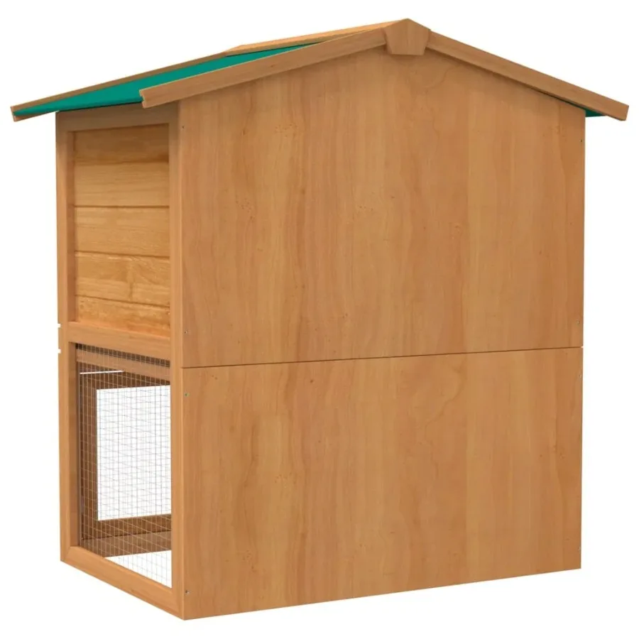 Outdoor Rabbit Hutch Small Animal House Pet Cage Wood 3 Doors Portable Waterproof