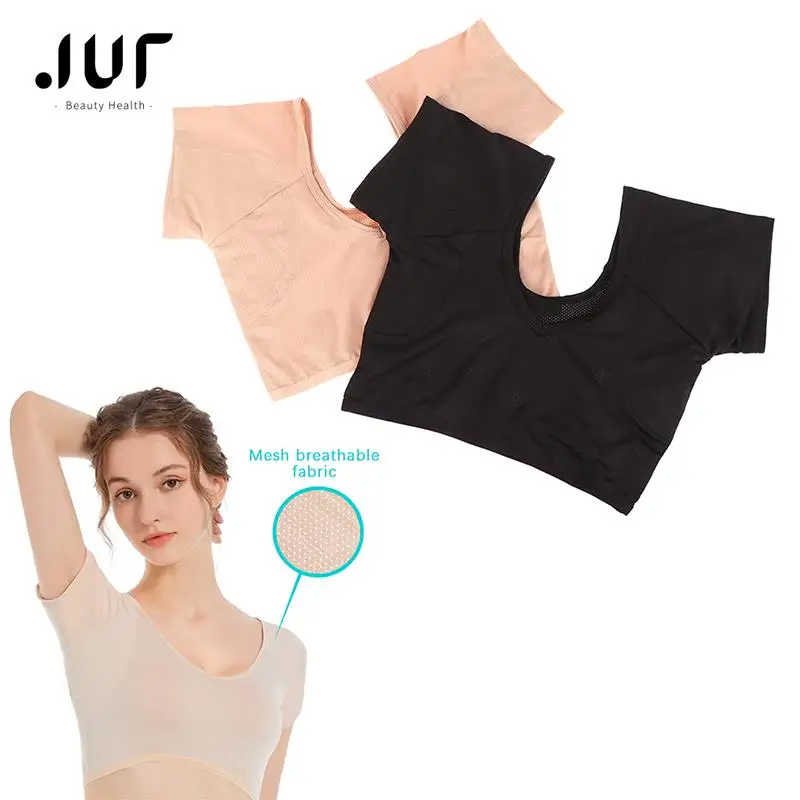 Underarm Sweat Pads T-shirt Shape Armpit Washable Reusable Perfume Absorbing Guards Shield Desodorante S-XL